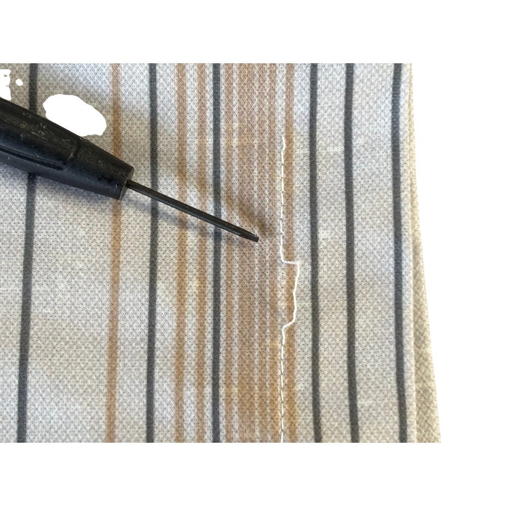 Vintage Alan Stuart Mens Short Sleeve Button‎ Down Shirt Striped MCM Geometric L - Picture 9 of 13
